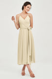 Spaghetti Straps Chiffon Wedding Guest Dress Junior Bridesmaid Dresses Occasion Gowns