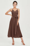 Spaghetti Straps Chiffon Wedding Guest Dress Junior Bridesmaid Dresses Occasion Gowns