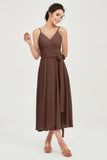 Spaghetti Straps Chiffon Wedding Guest Dress Junior Bridesmaid Dresses Occasion Gowns