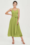 Spaghetti Straps Chiffon Wedding Guest Dress Junior Bridesmaid Dresses Occasion Gowns