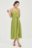 Spaghetti Straps Chiffon Wedding Guest Dress Junior Bridesmaid Dresses Occasion Gowns
