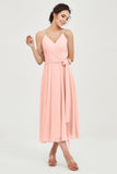 Spaghetti Straps Chiffon Wedding Guest Dress Junior Bridesmaid Dresses Occasion Gowns