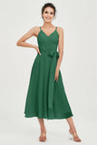 Spaghetti Straps Chiffon Wedding Guest Dress Junior Bridesmaid Dresses Occasion Gowns