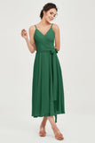 Spaghetti Straps Chiffon Wedding Guest Dress Junior Bridesmaid Dresses Occasion Gowns