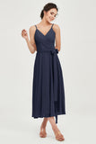 Spaghetti Straps Chiffon Wedding Guest Dress Junior Bridesmaid Dresses Occasion Gowns