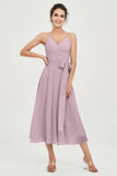 Spaghetti Straps Chiffon Wedding Guest Dress Junior Bridesmaid Dresses Occasion Gowns