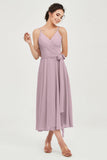 Spaghetti Straps Chiffon Wedding Guest Dress Junior Bridesmaid Dresses Occasion Gowns