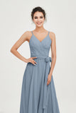 Spaghetti Straps Chiffon Wedding Guest Dress Junior Bridesmaid Dresses Occasion Gowns
