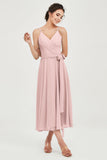 Spaghetti Straps Chiffon Wedding Guest Dress Junior Bridesmaid Dresses Occasion Gowns