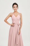 Spaghetti Straps Chiffon Wedding Guest Dress Junior Bridesmaid Dresses Occasion Gowns