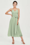 Spaghetti Straps Chiffon Wedding Guest Dress Junior Bridesmaid Dresses Occasion Gowns