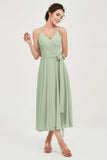 Spaghetti Straps Chiffon Wedding Guest Dress Junior Bridesmaid Dresses Occasion Gowns