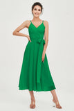 Spaghetti Straps Chiffon Wedding Guest Dress Junior Bridesmaid Dresses Occasion Gowns