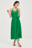 Spaghetti Straps Chiffon Wedding Guest Dress Junior Bridesmaid Dresses Occasion Gowns