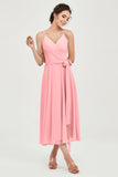 Spaghetti Straps Chiffon Wedding Guest Dress Junior Bridesmaid Dresses Occasion Gowns
