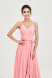 Spaghetti Straps Chiffon Wedding Guest Dress Junior Bridesmaid Dresses Occasion Gowns