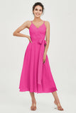Spaghetti Straps Chiffon Wedding Guest Dress Junior Bridesmaid Dresses Occasion Gowns