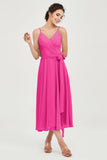 Spaghetti Straps Chiffon Wedding Guest Dress Junior Bridesmaid Dresses Occasion Gowns