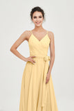 Spaghetti Straps Chiffon Wedding Guest Dress Junior Bridesmaid Dresses Occasion Gowns