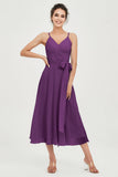 Spaghetti Straps Chiffon Wedding Guest Dress Junior Bridesmaid Dresses Occasion Gowns
