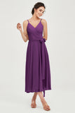 Spaghetti Straps Chiffon Wedding Guest Dress Junior Bridesmaid Dresses Occasion Gowns