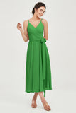 Spaghetti Straps Chiffon Wedding Guest Dress Junior Bridesmaid Dresses Occasion Gowns