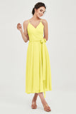 Spaghetti Straps Chiffon Wedding Guest Dress Junior Bridesmaid Dresses Occasion Gowns