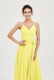 Spaghetti Straps Chiffon Wedding Guest Dress Junior Bridesmaid Dresses Occasion Gowns