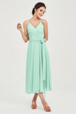 Spaghetti Straps Chiffon Wedding Guest Dress Junior Bridesmaid Dresses Occasion Gowns