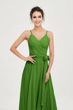 Spaghetti Straps Chiffon Wedding Guest Dress Junior Bridesmaid Dresses Occasion Gowns