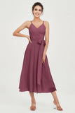 Spaghetti Straps Chiffon Wedding Guest Dress Junior Bridesmaid Dresses Occasion Gowns