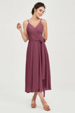 Spaghetti Straps Chiffon Wedding Guest Dress Junior Bridesmaid Dresses Occasion Gowns