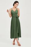 Spaghetti Straps Chiffon Wedding Guest Dress Junior Bridesmaid Dresses Occasion Gowns