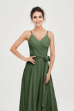 Spaghetti Straps Chiffon Wedding Guest Dress Junior Bridesmaid Dresses Occasion Gowns