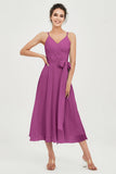Spaghetti Straps Chiffon Wedding Guest Dress Junior Bridesmaid Dresses Occasion Gowns