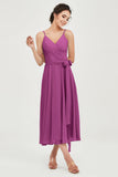 Spaghetti Straps Chiffon Wedding Guest Dress Junior Bridesmaid Dresses Occasion Gowns