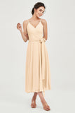 Spaghetti Straps Chiffon Wedding Guest Dress Junior Bridesmaid Dresses Occasion Gowns