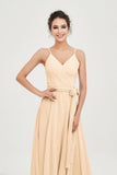 Spaghetti Straps Chiffon Wedding Guest Dress Junior Bridesmaid Dresses Occasion Gowns