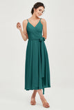 Spaghetti Straps Chiffon Wedding Guest Dress Junior Bridesmaid Dresses Occasion Gowns