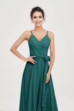 Spaghetti Straps Chiffon Wedding Guest Dress Junior Bridesmaid Dresses Occasion Gowns