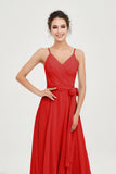 Spaghetti Straps Chiffon Wedding Guest Dress Junior Bridesmaid Dresses Occasion Gowns