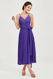 Spaghetti Straps Chiffon Wedding Guest Dress Junior Bridesmaid Dresses Occasion Gowns