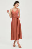 Spaghetti Straps Chiffon Wedding Guest Dress Junior Bridesmaid Dresses Occasion Gowns