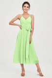 Spaghetti Straps Chiffon Wedding Guest Dress Junior Bridesmaid Dresses Occasion Gowns