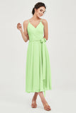 Spaghetti Straps Chiffon Wedding Guest Dress Junior Bridesmaid Dresses Occasion Gowns