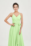 Spaghetti Straps Chiffon Wedding Guest Dress Junior Bridesmaid Dresses Occasion Gowns