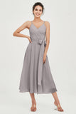 Spaghetti Straps Chiffon Wedding Guest Dress Junior Bridesmaid Dresses Occasion Gowns