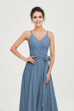 Spaghetti Straps Chiffon Wedding Guest Dress Junior Bridesmaid Dresses Occasion Gowns