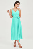 Spaghetti Straps Chiffon Wedding Guest Dress Junior Bridesmaid Dresses Occasion Gowns