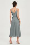 Spaghetti Straps Chiffon Wedding Guest Dress Junior Bridesmaid Dresses Occasion Gowns